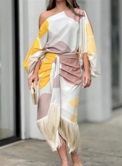 HANNAH™ | ELEGANTE JURK MET PRINT